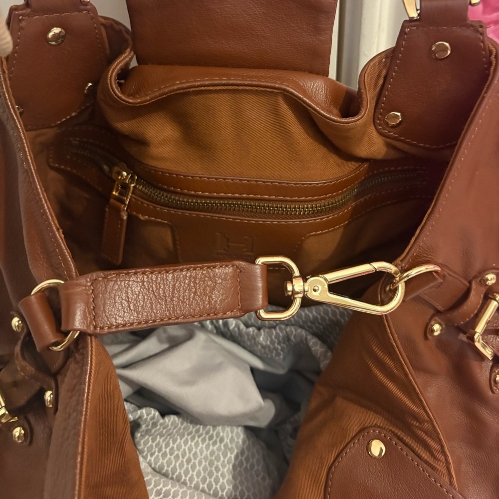 Halston Heritage Brown Leather Women's Bag - Picture 6 of 6